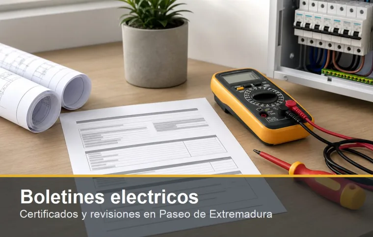 Boletines electricos en Paseo de Extremadura